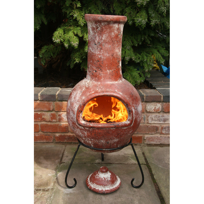 Gardeco Colima Clay Wood Burning Chiminea & Reviews Wayfair